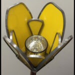 Yard Art: Yellow Tulip Yellow Tulip with Tea Light